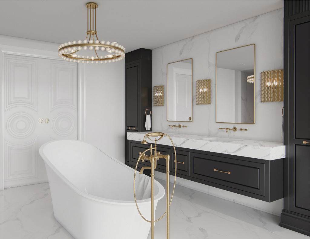 luxury bathroom floating vanity